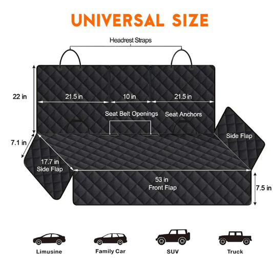 Autositzbezüge für Hunde, Rücksitzbezüge, Autositzschoner für Haustiere