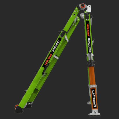 This multi-functional combination ladder can be used as a standing ladder.