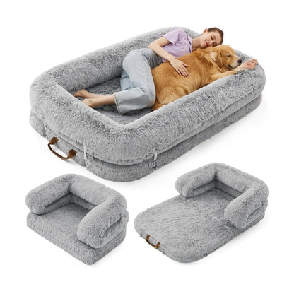 3-in-1 Flexible Oversized Dog Bed for Adults