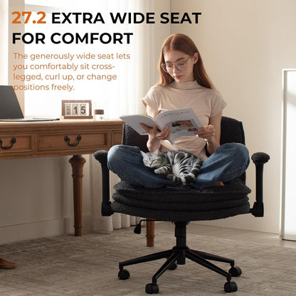 Criss Cross Chair with Adjustable Flip-up Arms and Wheels