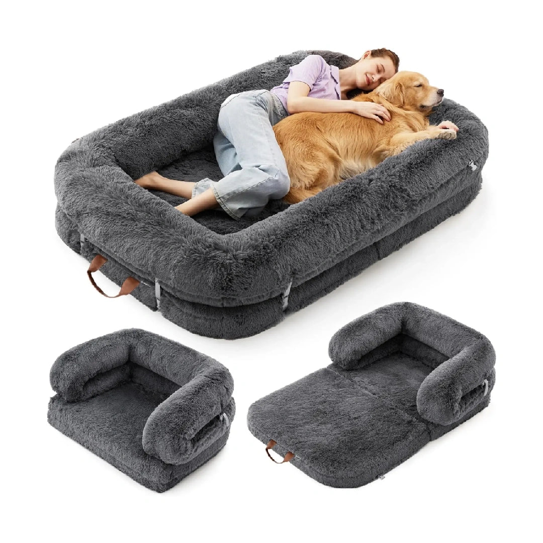 3-in-1 Flexible Oversized Dog Bed for Adults