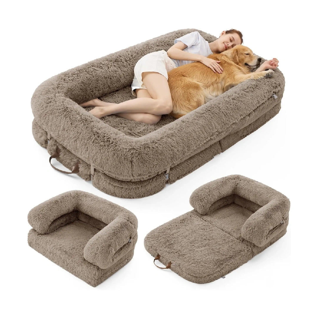 3-in-1 Flexible Oversized Dog Bed for Adults