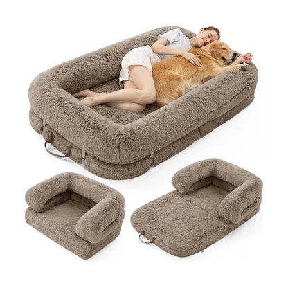 3-in-1 Flexible Oversized Dog Bed for Adults
