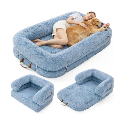 3-in-1 Flexible Oversized Dog Bed for Adults
