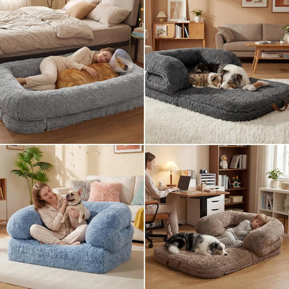 3-in-1 Flexible Oversized Dog Bed for Adults